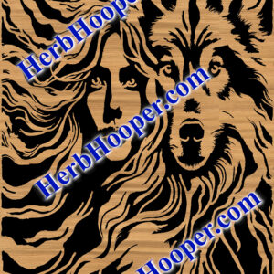 Lady and wolf Pattern